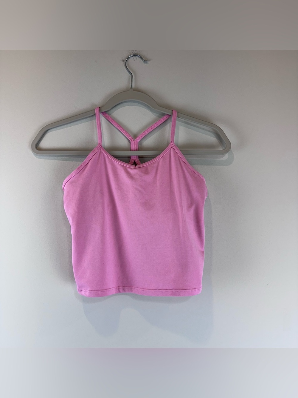 Athleta Girl Ranunculus Pink Barbie Girly All Day Longline Bra Tank Top Size XL